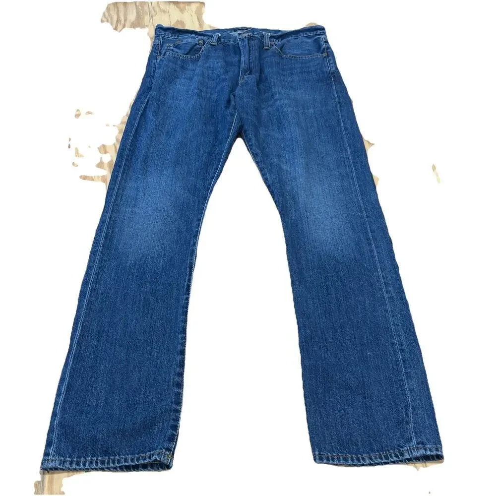 Polo Ralph Lauren Varick Slim Straight Jeans Mens 36x34 (36X33) Blue Preppy